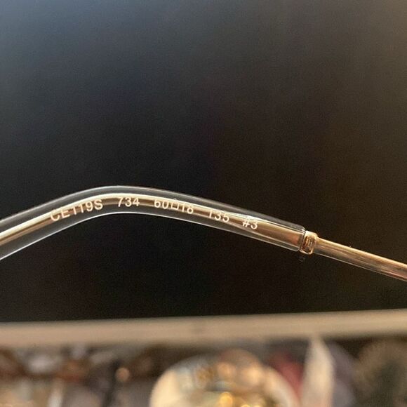 NWOT Chloé Carlina CE119S 734 Smoke Grey Lens Gold Frame Oversized Sunglasses - Picture 15 of 16